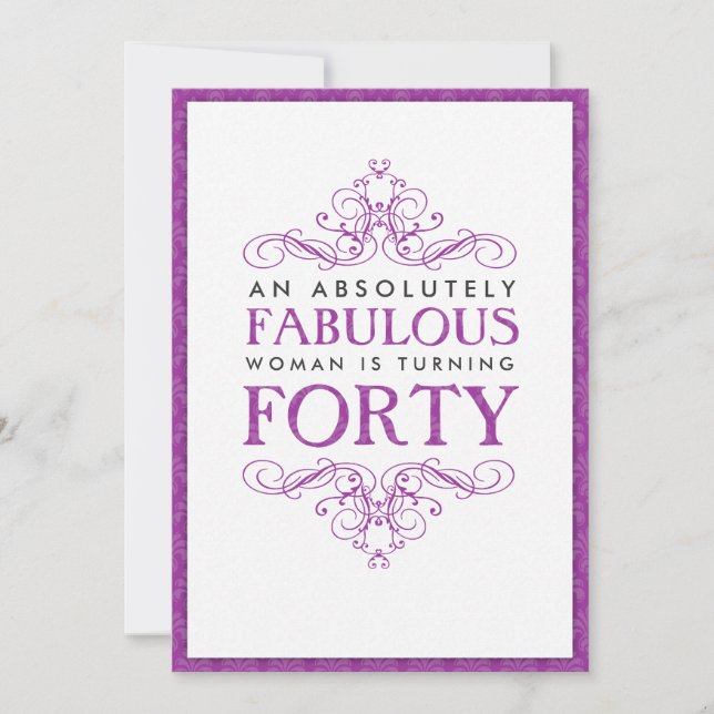 40.a invitación absolutamente fabulosa de la (Anverso)