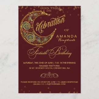 40.a invitación de la luna y de la fiesta de
