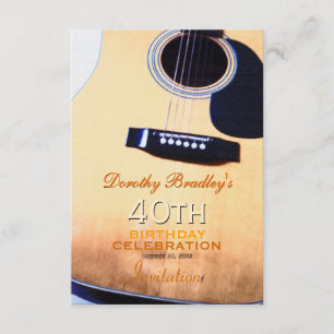 40.a invitación del personalizado de la fiesta de