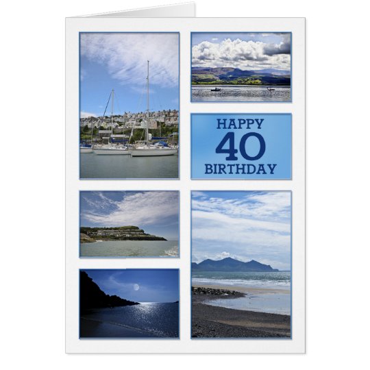 40.a tarjeta de cumpleaños de los paisajes marinos