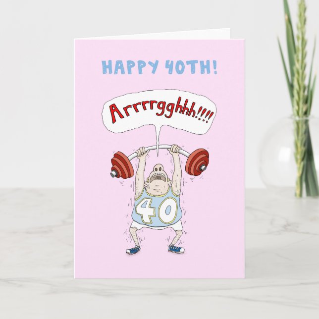 40.a tarjeta de cumpleaños divertida (Anverso)