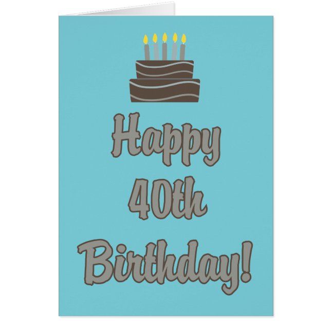 40.a tarjeta de cumpleaños divertida para él (Frente)