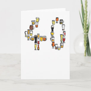 40.a tarjeta de cumpleaños, tarjeta de la cerveza