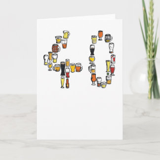 40.a tarjeta de cumpleaños, tarjeta de la cerveza
