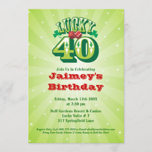 40 afortunados - Invitación a la fiesta de cumplea