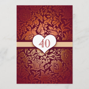 40 aniversario boda invitaciones damasquinadas de