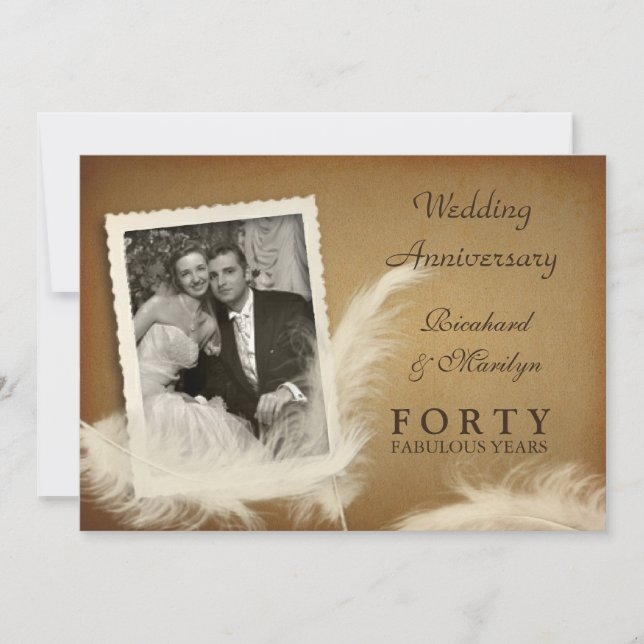 40° Aniversario de las invitaciones de Fancy Vinta (Anverso)