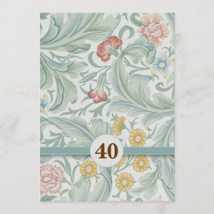40° aniversario hermosas invitaciones vintage