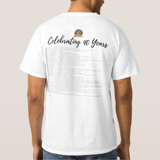 40° Aniversario Mostrar camiseta con título
