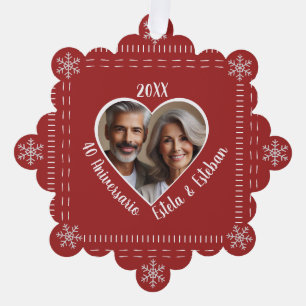 40 Aniversario Tarjeta de Ornamento Personalizado 