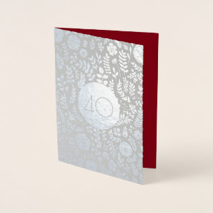 40° Aniversario Tarjetas de Lujo Real Relieve meta
