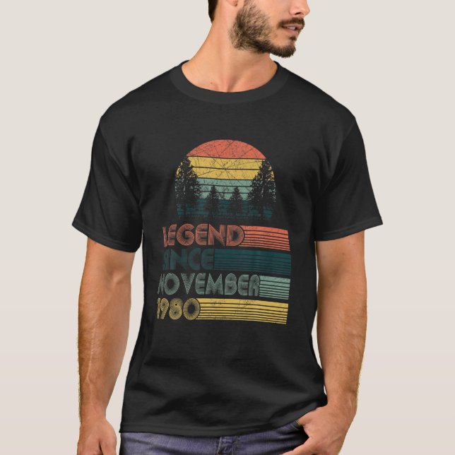 40 años de edad Leyenda de la camiseta de cumpleañ (Anverso)