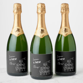 40 años de etiqueta de vino favorece la decoración