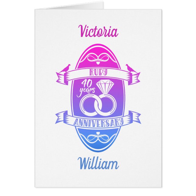 40 años de la rubia tradicional 40 años de boda (Frente)