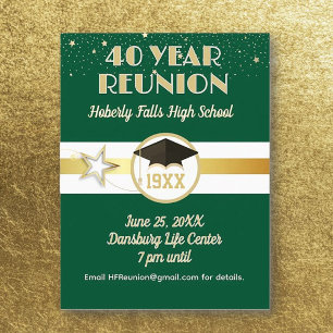 ¡40 años! Tarjeta de invitación para la reunión de