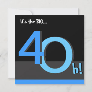 ¡40 Big 4Oh! Invitación a la fiesta de cumpleaños 
