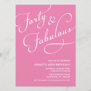 40 e invitaciones fabulosas