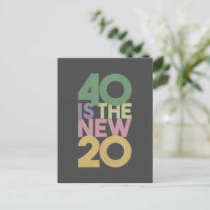 40 es la nueva tarjeta esencial de cumpleaños 20 -