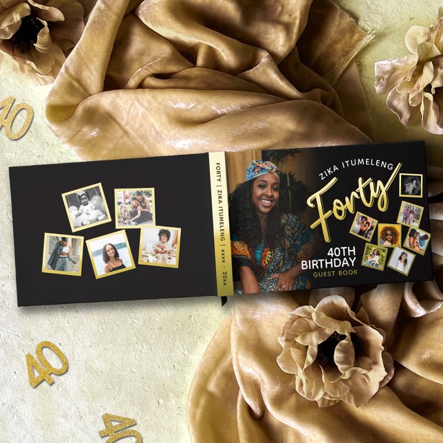 40 fotos de cumpleaños libro de invitados de oro n (Subido por el creador)