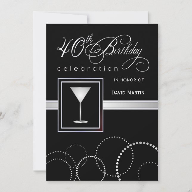 40 invitaciones a fiestas de cumpleaños - con mono (Anverso)