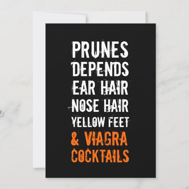 40 invitaciones de cumpleaños - Geezer (Anverso)