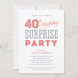 40 invitaciones de cumpleaños sorpresa