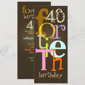 40 invitaciones para fiestas de cumpleaños