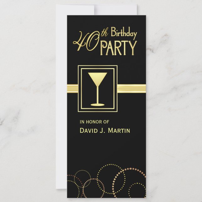 40 invitaciones para fiestas de cumpleaños (Anverso)