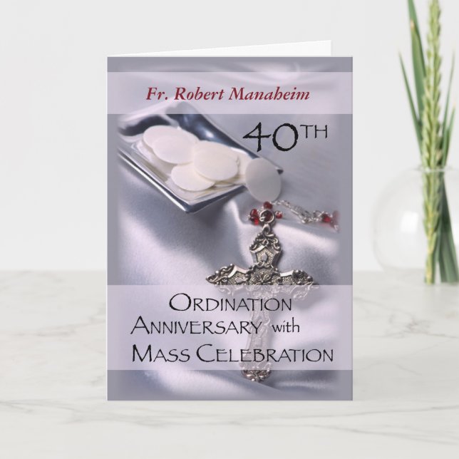 40.o Aniversario de la cruz de la invitación de la (Anverso)