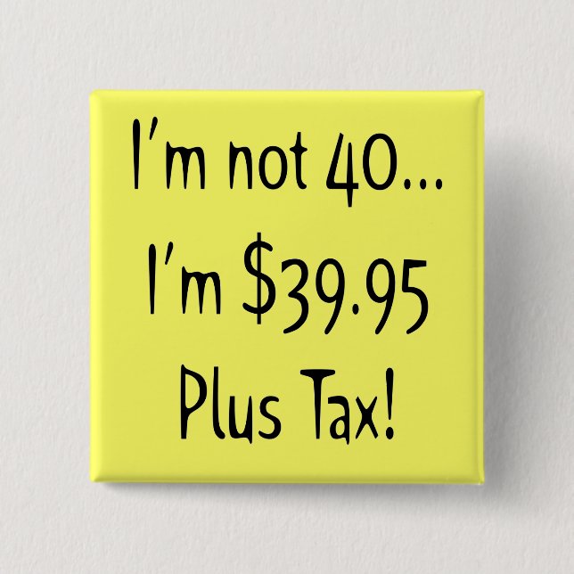 40.o botón divertido de la fiesta de cumpleaños (Anverso)