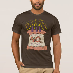 40.o Camiseta de los regalos de cumpleaños