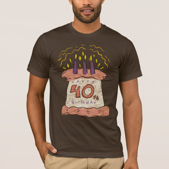 40.o Camiseta de los regalos de cumpleaños (Anverso)