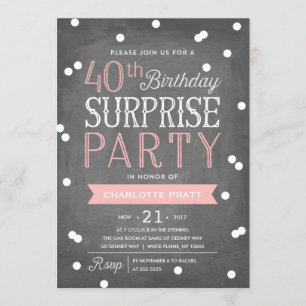 40.o Cumpleaños de la invitación el   del fiesta