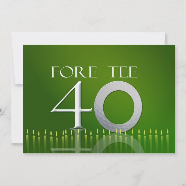 40.o Invitación de la celebración del cumpleaños - (Anverso)