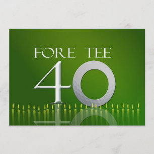 40.o Invitación de la celebración del cumpleaños -