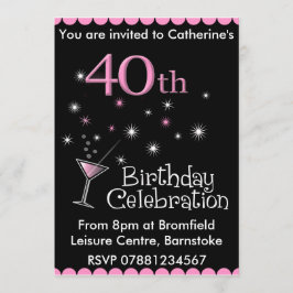 40.o Invitación de la fiesta de cumpleaños -