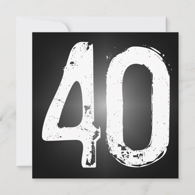 40.o Invitación de la fiesta de cumpleaños (Anverso)