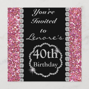 40.o Invitación de la fiesta de cumpleaños de