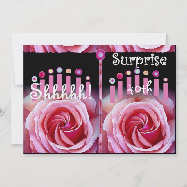 40.o Invitación de la fiesta de cumpleaños de la (Anverso)