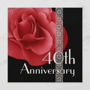 40.o Invitación del aniversario - cordón de la