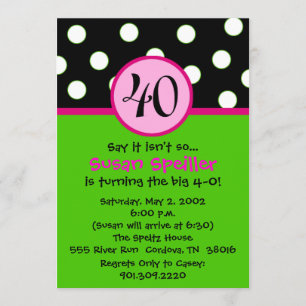 40.o Invitación del cumpleaños