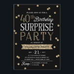 40.o Invitación del fiesta de sorpresa del confeti<br><div class="desc">Esta moda y 40.a invitación elegante del fiesta de sorpresa del cumpleaños ofrece un falso tema color de rosa elegante del confeti del purpurina del oro con tipografía moderna. Modifique el color de fondo para requisitos particulares al color del tema del acontecimiento del partido. Para una invitación aún más memorable...</div>