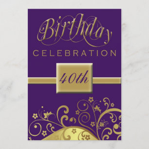 40.o Invitación personalizada de la fiesta de