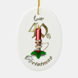 40.o ornamento casado del navidad