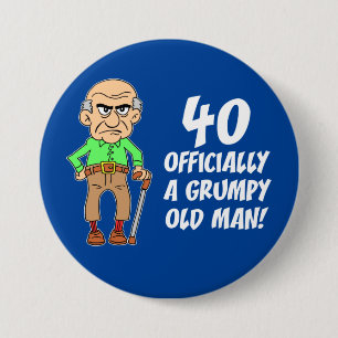 40 Oficialmente Un Botón Grumpy De Hombre Mayor