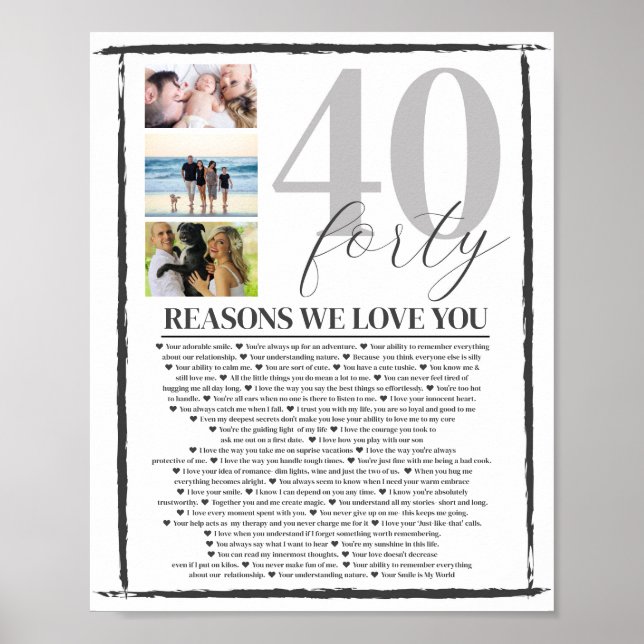 40 Razones por las que te queremos Poster de arte  (Frente)