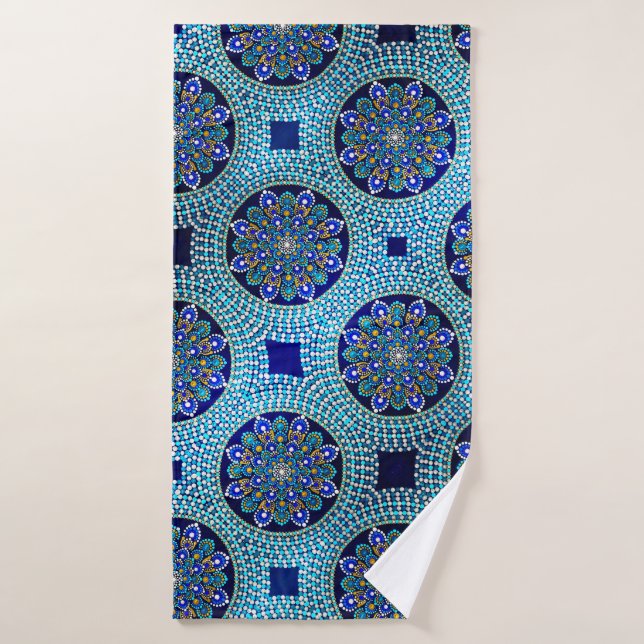 40 toallas azules reales (Toalla de baño)