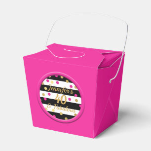 40 y cajas chinas rosadas fabulosas de la comida