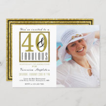 40 y fabulosa 40. Invitación a la fiesta de cumple