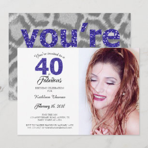 40 y fabulosa invitación a la fiesta de cumpleaños
